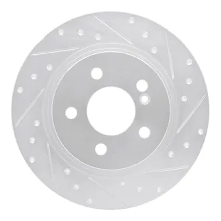 R1 Concepts EDZ-63086R Brake Rotor Drilled and Slotted Silver